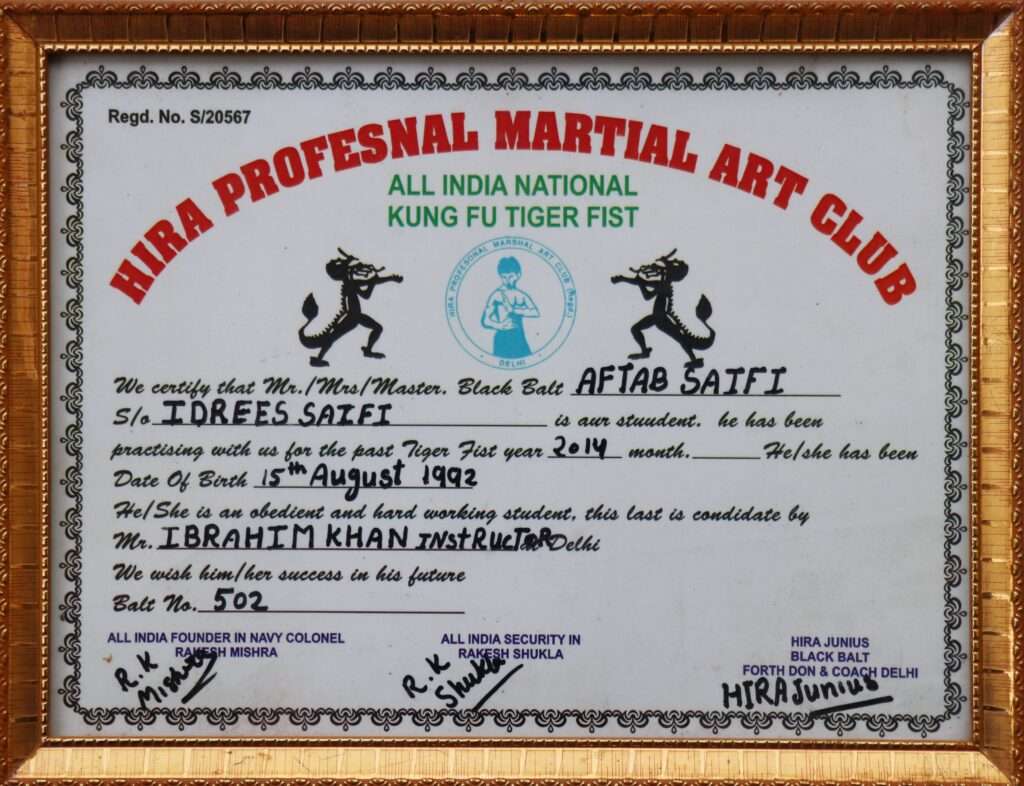 aftab saifi certificates